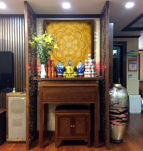 C&aacute;ch trang tr&iacute; ph&ograve;ng thờ đẹp theo phong thủy rước t&agrave;i lộc