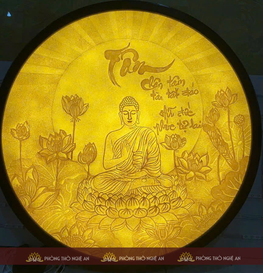 Tranh tr&uacute;c chỉ b&agrave;n thờ phật tại Nghệ An - H&agrave; Tĩnh